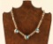 Sterling Silver Necklace with Coral & Turquoise