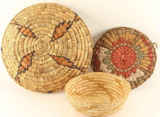 3 Native American Baskets