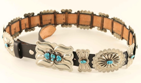Navajo Turquoise Concho Belt