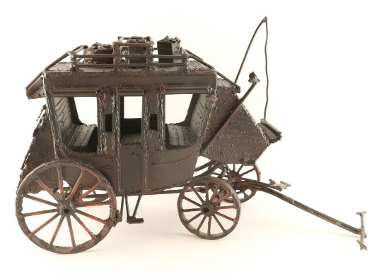 Large Metal Stagecoach