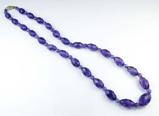 Elegant Faceted Amethyst Beaded Necklace