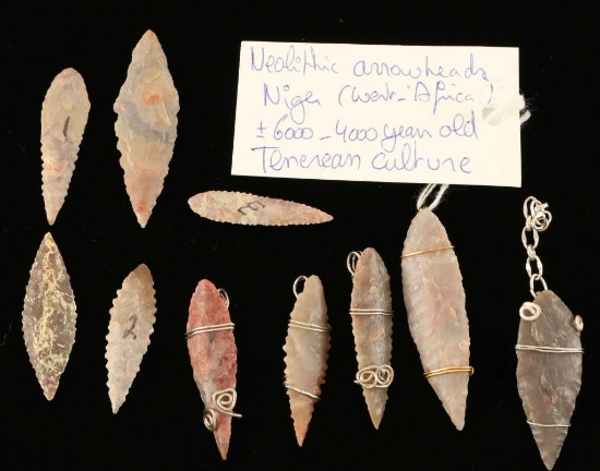 Lot of Neolithic Arrowheads