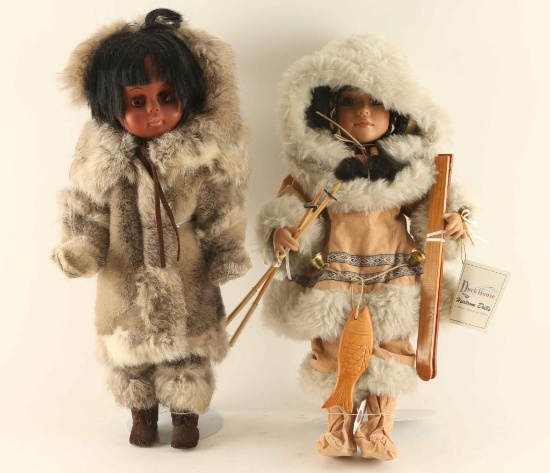 Lot of 2 Eskimo Dolls