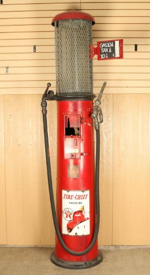 Antique Gravity Fed Texaco Fire Chief Gas Pump