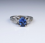 Elegant Tanzanite & Diamond Ring