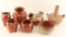Lot of 7 Maricopa Redware Pots