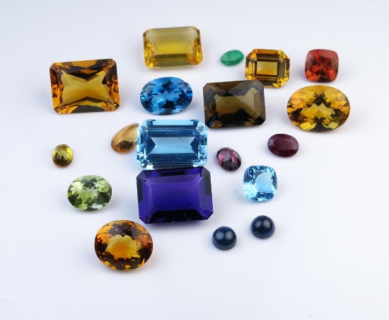 Beautiful Assortment of Cut Natural Gemstones