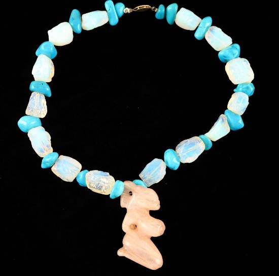 Moonstone & Turquoise Necklace