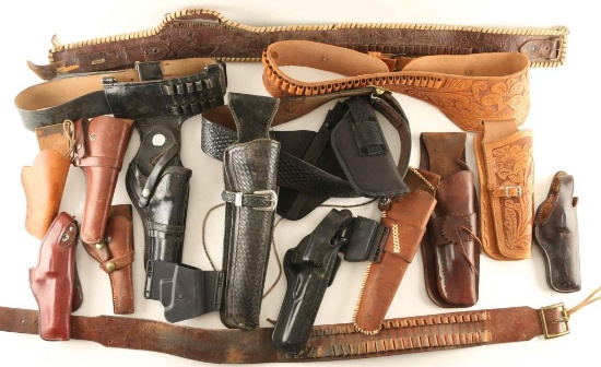 Large Lot of Gun Leather