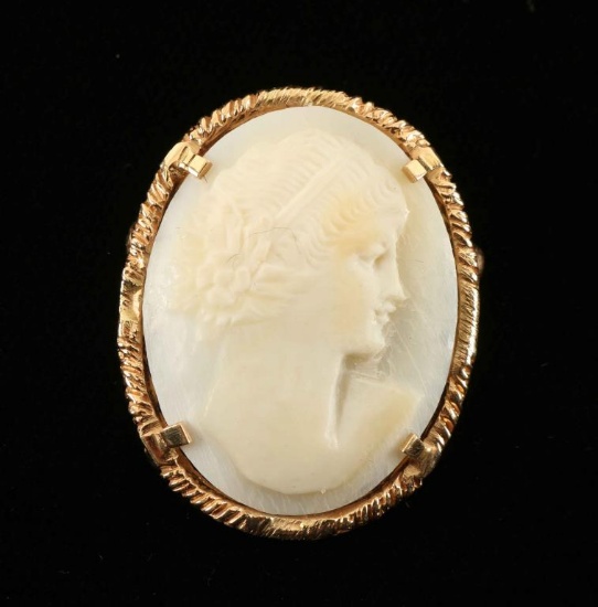 Victorian Cameo Carved Brooch