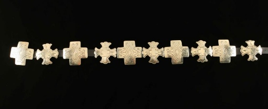 Sterling Silver Cross Design Concho Belt