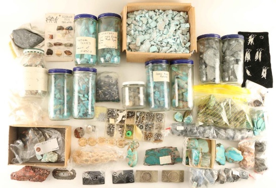 Large lot of Turquoise, Agate, Geodes.