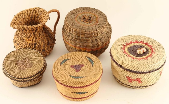 Lot of 5 Native Baskets