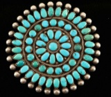 Turquoise Cluster Pin