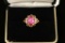 Pink Star Sapphire & Diamond Ring