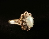 Ladies Opal and Diamond Ring