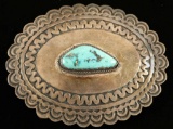 Silver & Turquoise Concho Buckle