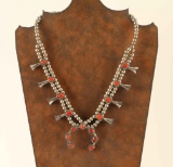 Vintage Navajo Squash Blossom Necklace