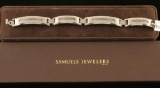 Mens Cable and Diamond Bracelet