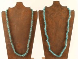 Lot of 2 Turquoise Nugget Necklaces