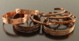 Lot of 8 Copper Bracelets