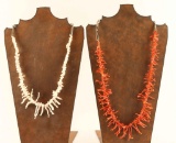 Lot of 2 Coral Necklaces