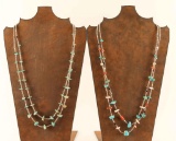 Lot of 2 Two Strand Navajo Necklaces