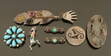 Lot of Sterling Silver Brooches