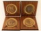 4 Bronze Frederic Remington Collectors Plates