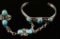 Sterling Silver & Turquoise Linked Ring & Bracelet