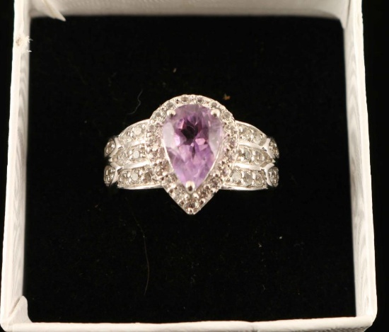 Amethyst & Diamond Ring