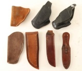 Assortment of Leather Sheaths