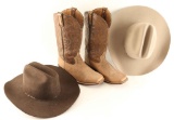 Lot of Hats & Boots