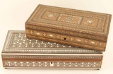 Lot of 2 Beautiful Inlaid Wood boxes