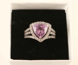 Amethyst & Diamond Ring