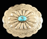 Silver & Turquoise Concho Buckle