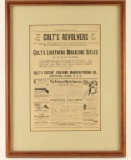 Framed Ad for Colt's Revolvers