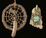 Two Large Sterling Silver Pendants