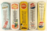 Large Lot of Vintage Soda Advertiser Thermometers