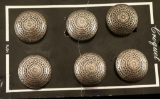 (6) Sterling Plated Button Covers