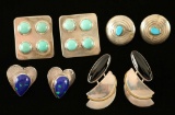 Lot of 4 Pairs Sterling Silver Earrings