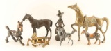 Lot of Metal Horse Figurines