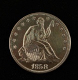 1858 Liberty Seated Half Dollar