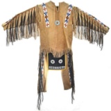 Plains Indian Beaded Buckskin Dance Outfit