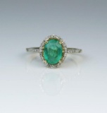 Lovely Emerald & Diamond Ring