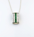 Brilliant Fine Emerald & Diamond Pendant