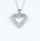 Romantic Heart Shaped Diamond Pendant
