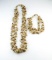 Elegant Gold Colored Freeform Pearl Necklace