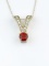 Beautiful Rare Red Sapphire & Diamond Pendant