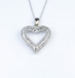 Romantic Heart Shaped Diamond Pendant